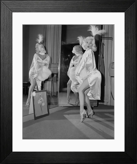 Framed Print : Mamie Van Doren Posing in Mirrors Framed Print : Mamie Van Doren Posing in Mirrors