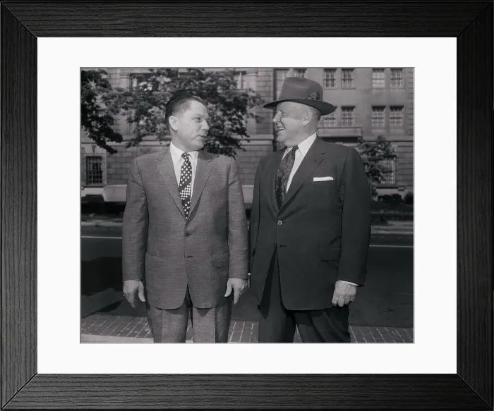 Framed Print : Portrait of James Hoffa and Dave Beck Framed Print : Portrait of James Hoffa and Dave Beck