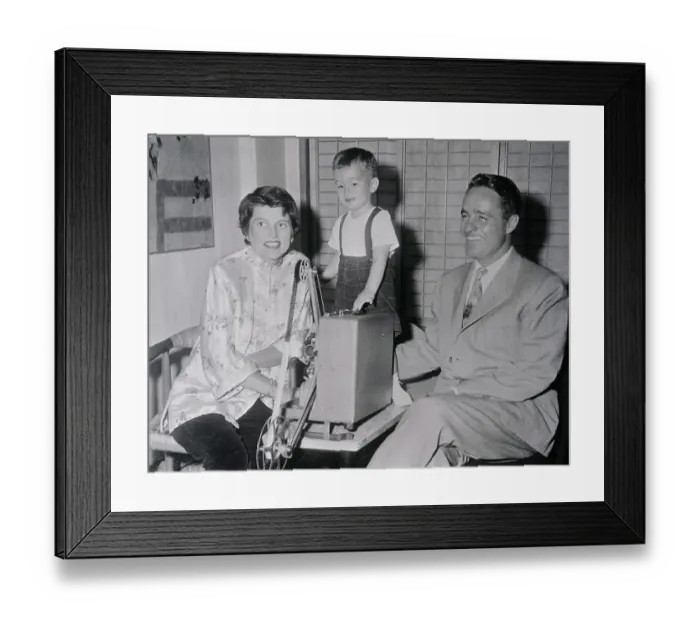 Framed Print : Eunice and Robert Shriver with Their Son Framed Print : Eunice and Robert Shriver with Their Son