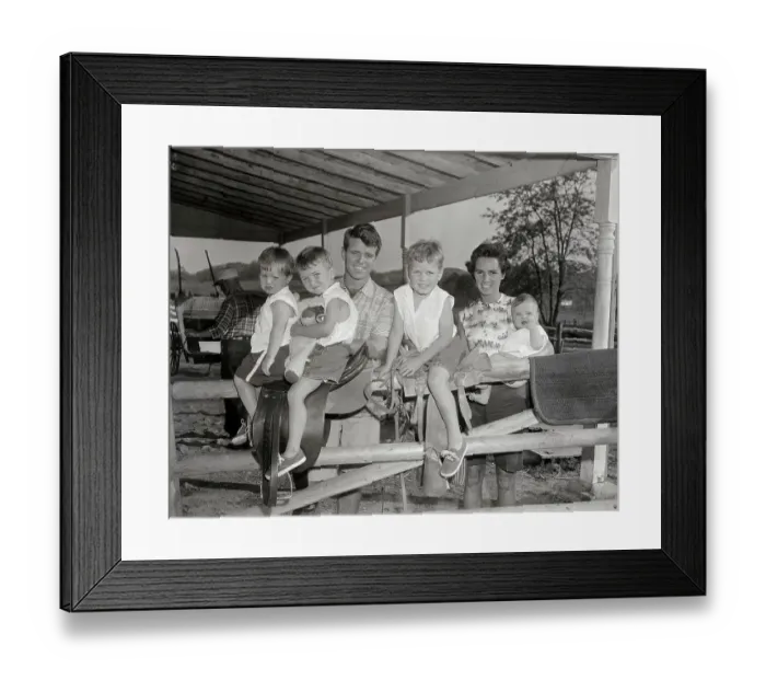 Framed Print : Robert Kennedy and His Wife with Four of Their Children Framed Print : Robert Kennedy and His Wife with Four of Their Children