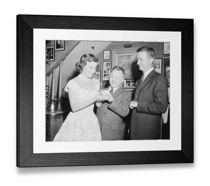 Framed Print : Nanette Fabray Showing Her Wedding Ring