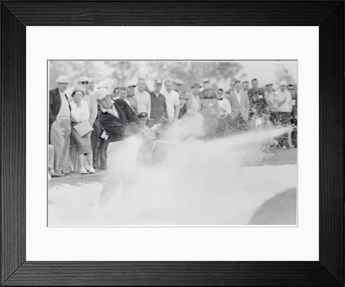 Framed Print : Arnold Palmer Playing from Sand Trap Framed Print : Arnold Palmer Playing from Sand Trap