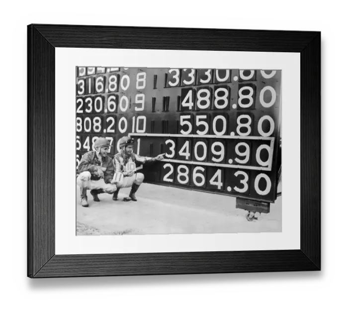 Framed Print : Jockeys Shoemaker and Bailey Displaying Daily Double Payoff Framed Print : Jockeys Shoemaker and Bailey Displaying Daily Double Payoff