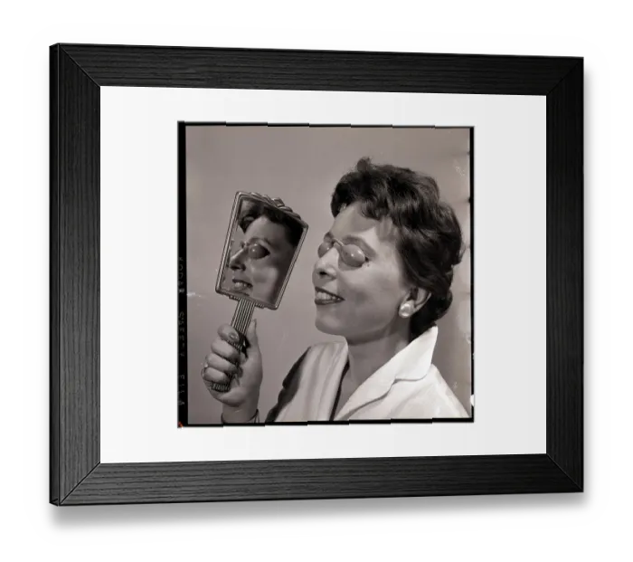 Framed Print : Woman Modeling the New Eyeshells Framed Print : Woman Modeling the New Eyeshells
