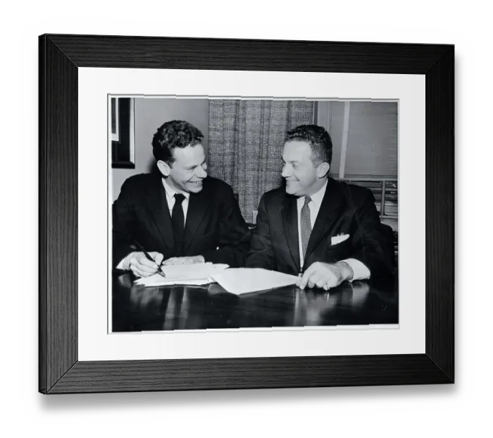 Framed Print : Charles Van Doren Signing Television Contract Framed Print : Charles Van Doren Signing Television Contract