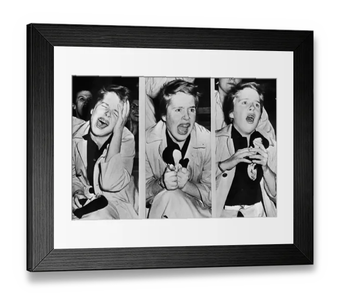 Framed Print : Elvis Fan Screaming During Concert