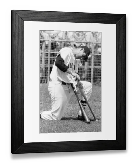 Framed Print : Ted Williams With Bat Framed Print : Ted Williams With Bat