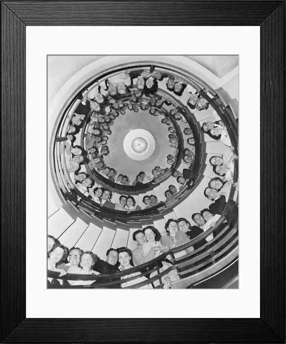 Framed Print : 49 Pairs Of Honeymooners On Staircase Framed Print : 49 Pairs Of Honeymooners On Staircase
