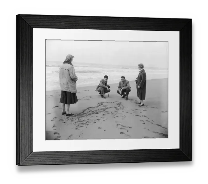 Framed Print : Investigators Examining Crime Scene of Wilma Montesi