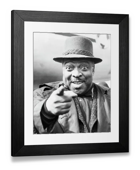 Framed Print : Jazz Musician Count Basie Pointing to Camera Framed Print : Jazz Musician Count Basie Pointing to Camera