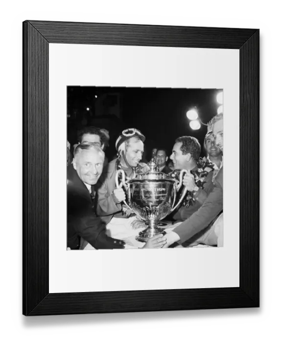Framed Print : Winning Team Of Grand Prix Car Race Framed Print : Winning Team Of Grand Prix Car Race
