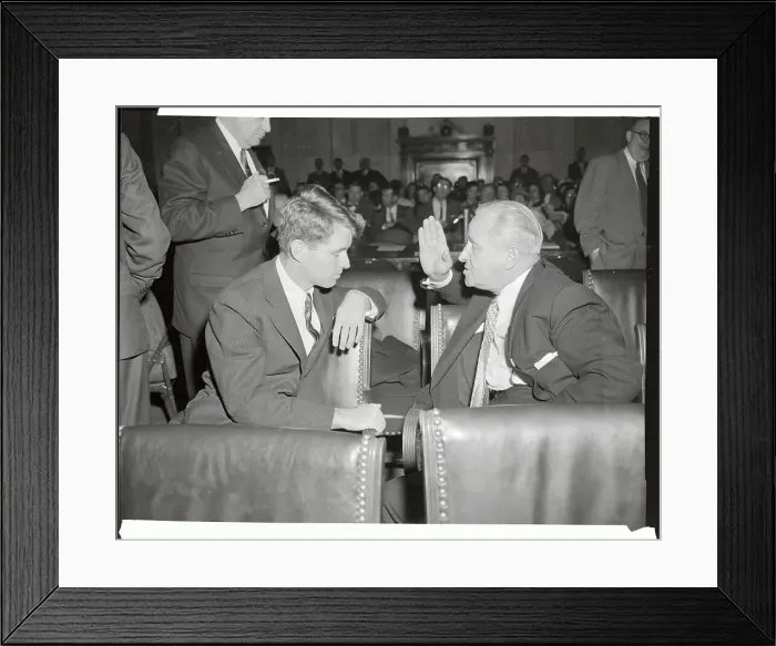 Framed Print : Frank Brewster Speaking with Robert Kennedy Framed Print : Frank Brewster Speaking with Robert Kennedy