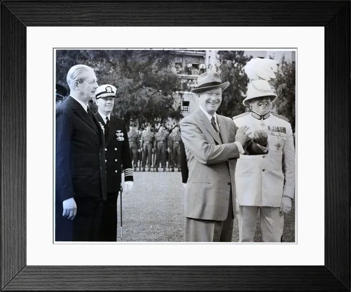Framed Print : President Eisenhower Strikes Happy Pose Framed Print : President Eisenhower Strikes Happy Pose