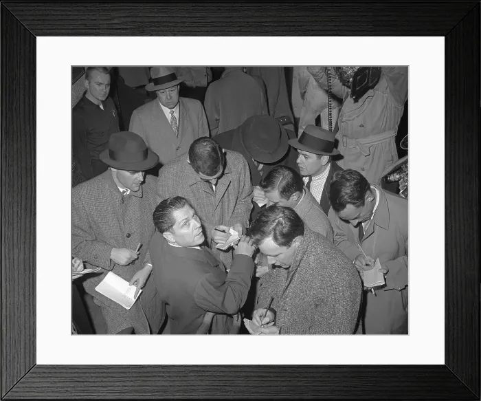 Framed Print : Reporters Surrounding Jimmy Hoffa Framed Print : Reporters Surrounding Jimmy Hoffa