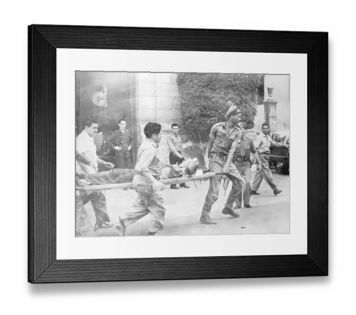 Framed Print : Cuban Palace Guard Carried on Stretcher Framed Print : Cuban Palace Guard Carried on Stretcher
