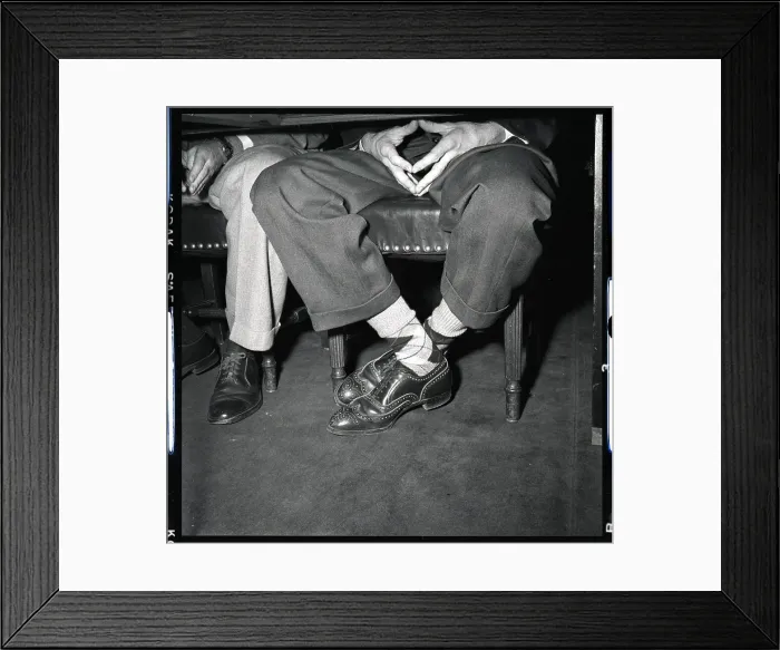 Framed Print : William Langley'S Feet During Hearings