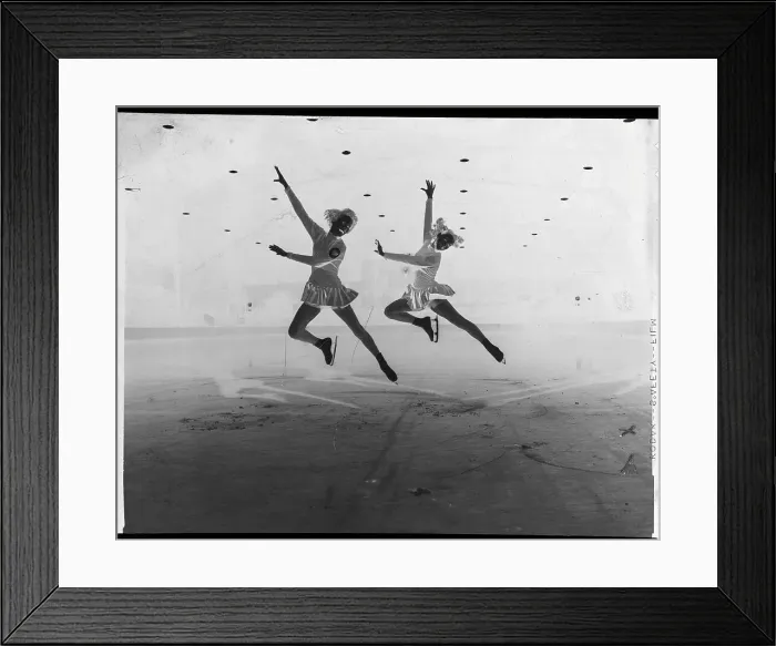 Framed Print : Carol and Nancy Heiss Ice Skating Framed Print : Carol and Nancy Heiss Ice Skating