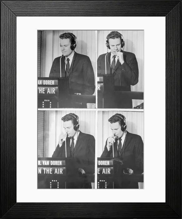 Framed Print : Charles Van Doren in the Isolation Booth Framed Print : Charles Van Doren in the Isolation Booth