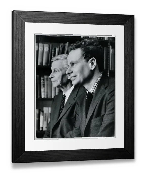 Framed Print : Charles and Mark Van Doren in Office Framed Print : Charles and Mark Van Doren in Office