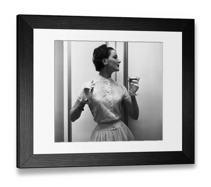 Framed Print : Woman Modeling Cocktail Dress Framed Print : Woman Modeling Cocktail Dress