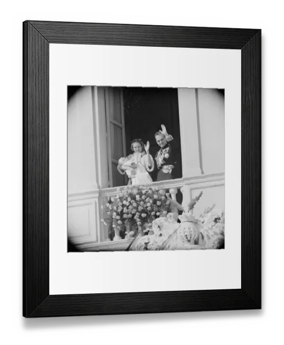 Framed Print : Monaco's Royals Waving Framed Print : Monaco's Royals Waving