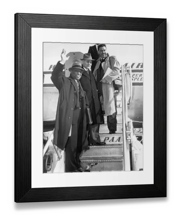 Framed Print : Clayton Powell & Officials Board Plane Framed Print : Clayton Powell & Officials Board Plane