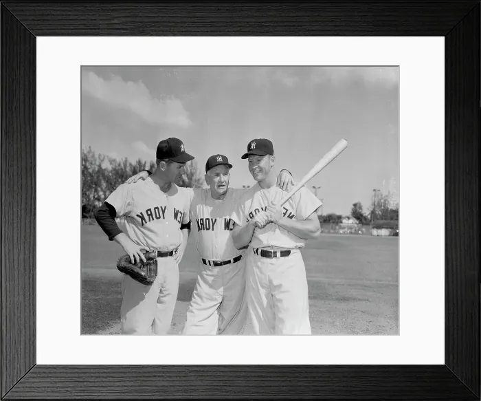 Framed Print : Casey Stengel with Mickey Mantle and Whitey Ford Framed Print : Casey Stengel with Mickey Mantle and Whitey Ford