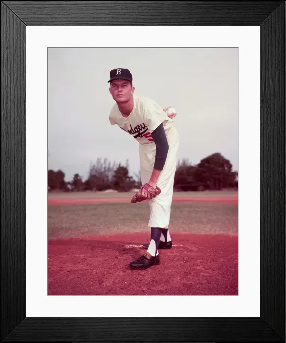Framed Print : Brooklyn Dodger Don Drysdale Posing Framed Print : Brooklyn Dodger Don Drysdale Posing