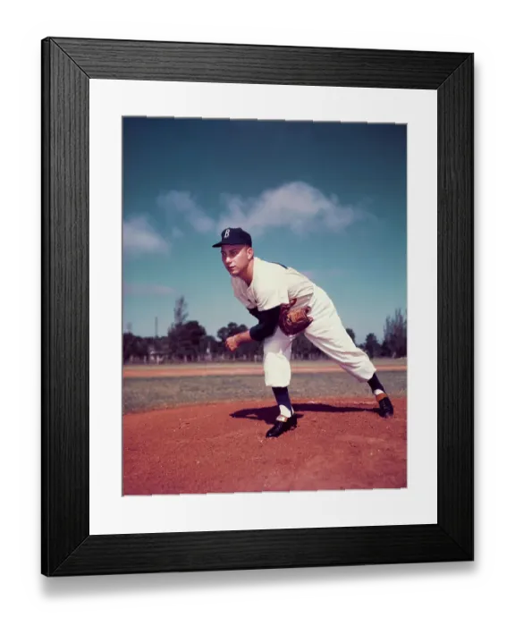 Framed Print : Brooklyn Dodger John Podres