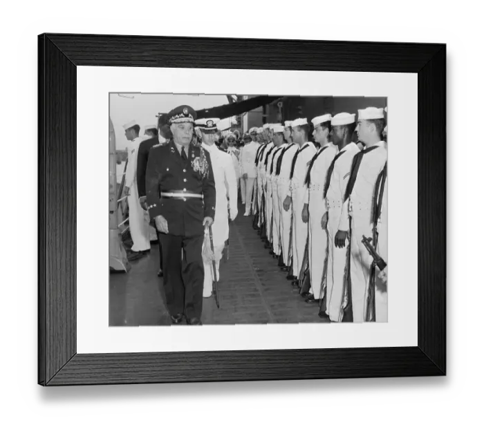 Framed Print : General Rafael Trujillo Reviewing Visiting American Sailors Framed Print : General Rafael Trujillo Reviewing Visiting American Sailors