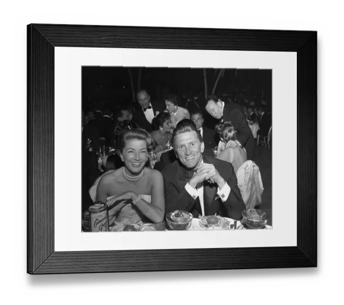 Framed Print : Kirk and Anne Douglas at Golden Globe Awards Framed Print : Kirk and Anne Douglas at Golden Globe Awards