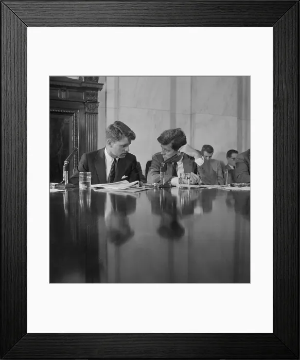 Framed Print : Senator John F. Kennedy and His Brother Robert Framed Print : Senator John F. Kennedy and His Brother Robert