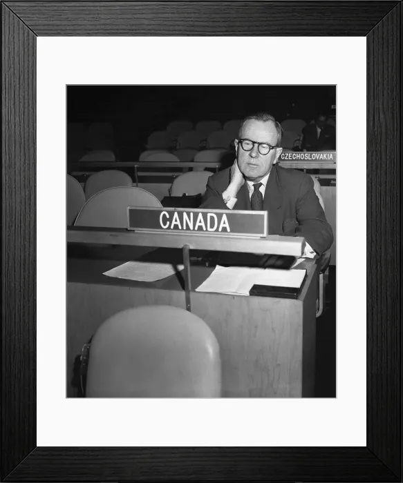 Framed Print : Lester B. Pearson at United Nations Framed Print : Lester B. Pearson at United Nations