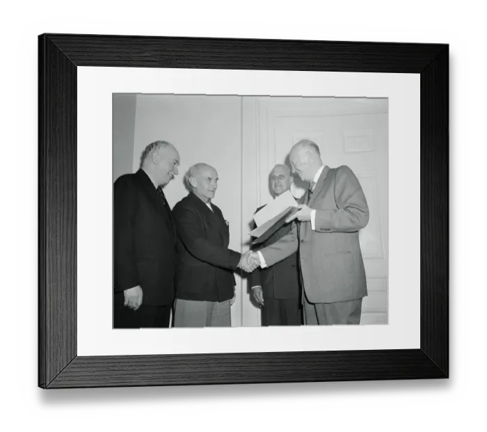 Framed Print : Dwight Eisenhower Awarding An Artist Framed Print : Dwight Eisenhower Awarding An Artist