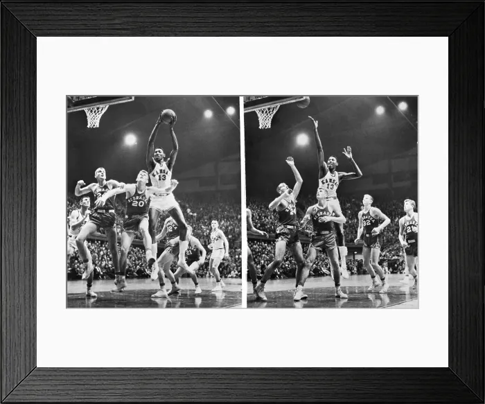 Framed Print : Wilt Chamberlain Scoring Framed Print : Wilt Chamberlain Scoring