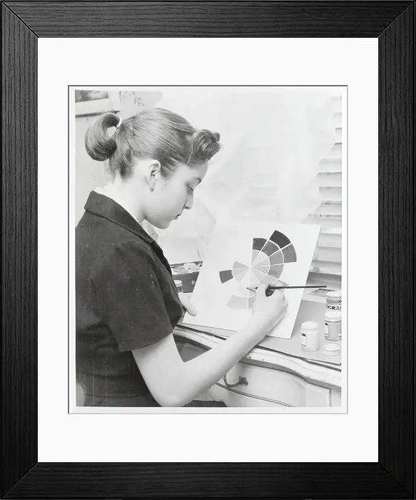 Framed Print : Merry Margolish Painting Her Color Blindness Wheel Framed Print : Merry Margolish Painting Her Color Blindness Wheel