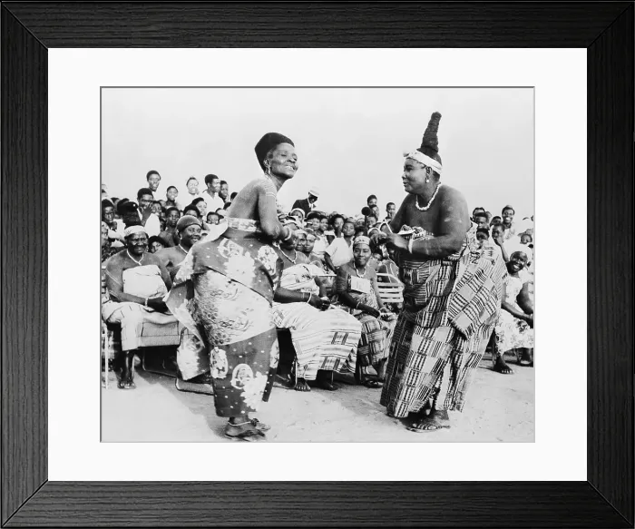 Framed Print : Woman in Ghanaian Dress Dancing Framed Print : Woman in Ghanaian Dress Dancing