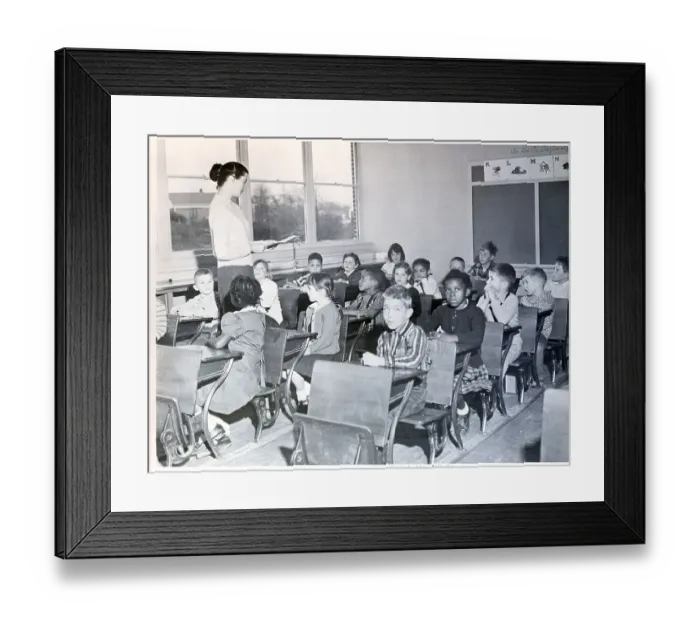 Framed Print : Students in South Carolina's Only Integrated School Framed Print : Students in South Carolina's Only Integrated School