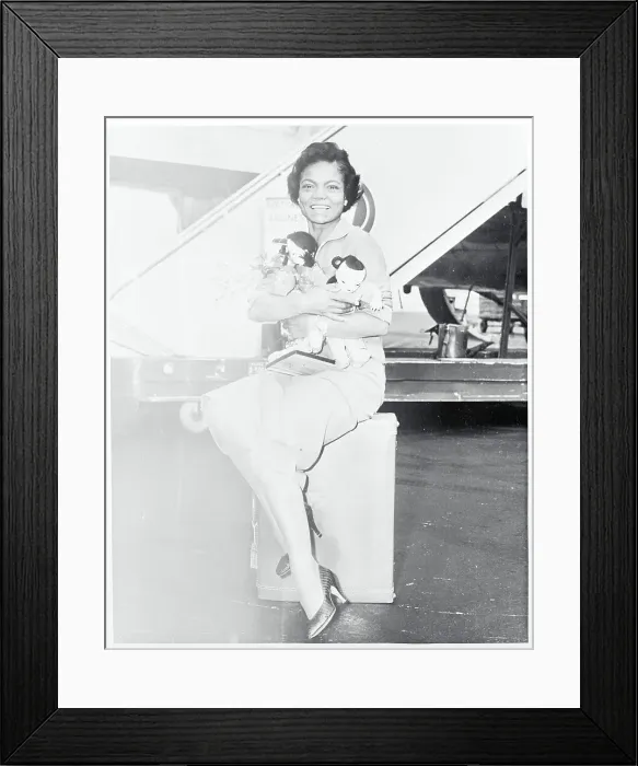Framed Print : Portrait of Eartha Kitt Framed Print : Portrait of Eartha Kitt
