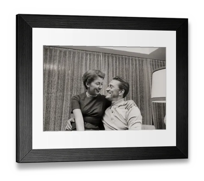 Framed Print : Kirk Douglas and Wife Anna Framed Print : Kirk Douglas and Wife Anna
