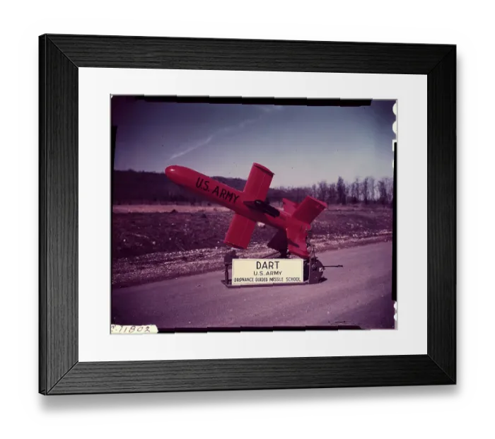 Framed Print : View of US Army Dart Guided Missile Framed Print : View of US Army Dart Guided Missile