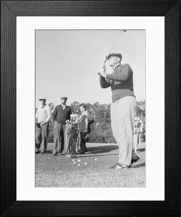 Framed Print : President Dwight D. Eisenhower Playing Golf Framed Print : President Dwight D. Eisenhower Playing Golf