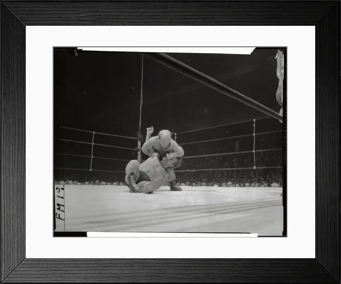 Framed Print : Skilolo and Cowboy Bradley During Tag Match Framed Print : Skilolo and Cowboy Bradley During Tag Match