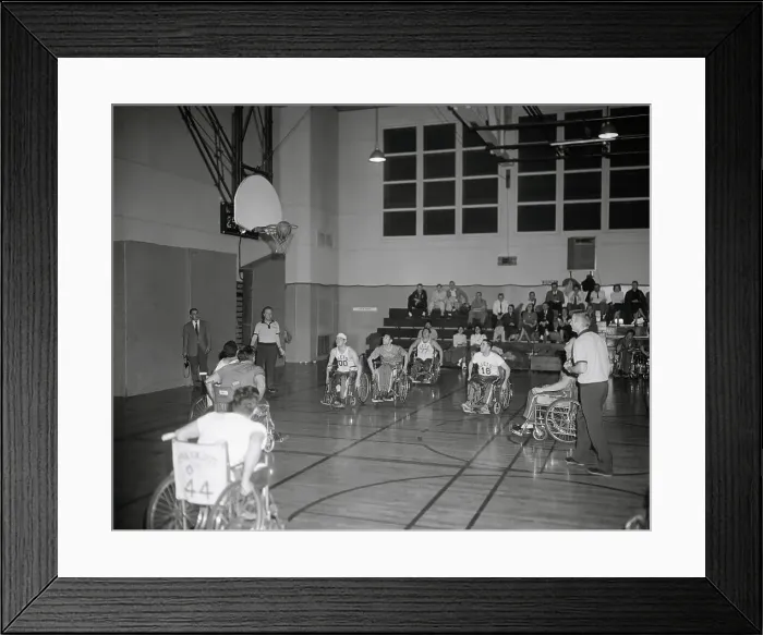 Framed Print : Paraplegic Basketball Game Framed Print : Paraplegic Basketball Game
