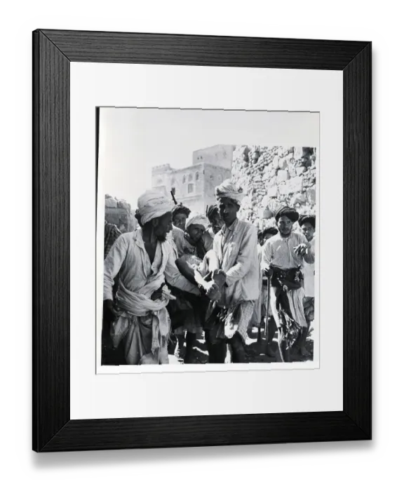 Framed Print : Yemeni Tribesmen Carry Wounded Man Framed Print : Yemeni Tribesmen Carry Wounded Man