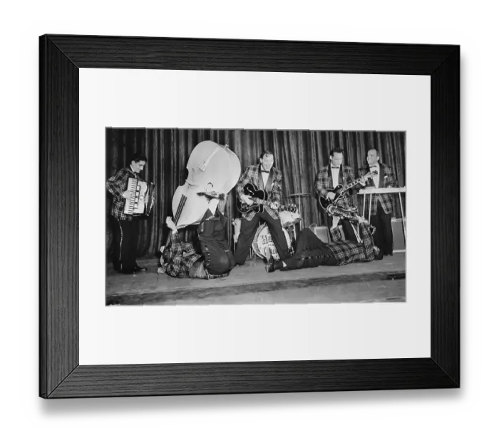 Framed Print : Bill Haley & His Comets at a Rehearsal Framed Print : Bill Haley & His Comets at a Rehearsal