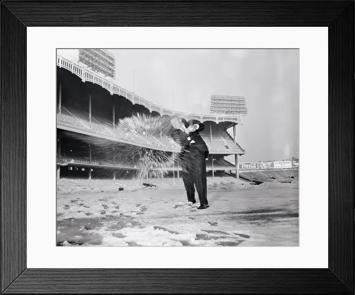 Framed Print : Mickey Mantle Hitting Snowballs Framed Print : Mickey Mantle Hitting Snowballs