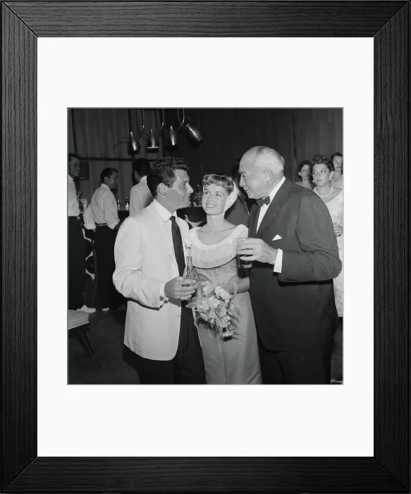 Framed Print : Debbie Reynolds with Husband and Bernard Gimbel Framed Print : Debbie Reynolds with Husband and Bernard Gimbel