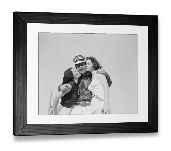 Framed Print : Tim Flock Celebrating with Ladies Framed Print : Tim Flock Celebrating with Ladies