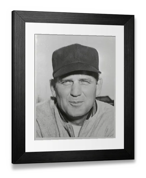 Framed Print : Portrait of Paul Bryant Wearing Cap Framed Print : Portrait of Paul Bryant Wearing Cap